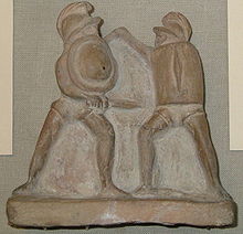 Знаменитый бой Прискуса и Веруса, запечатлённый на мраморном барельефе.
